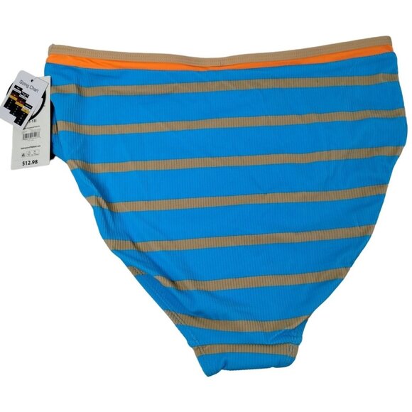 No Boundaries Junior Girls Large Multi Stripe High Waist Bikini Bottoms - Picture 6 of 6